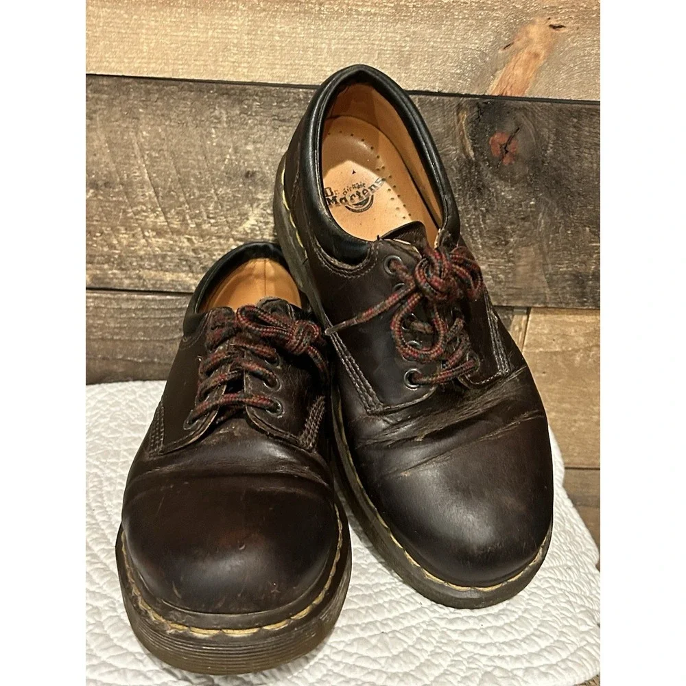 Doc‎ Dr. Martens Brown Leather Mens US 11849 Oxford Shoes Womens Size 8